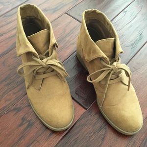 Beige booties size 7
